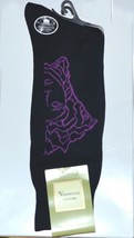 Vannucci Couture Cotton Men&#39;s  Black Purple Logo Soft Socks One Size Fit... - $12.61