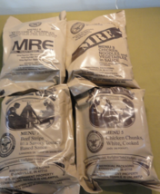 4 QTY PREPPER SURVIVAL MEAL READY TO EAT MRE WATERPROOF MENU 12, 7, 8,5 - $48.59