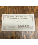 Excalibur hotel and casino Las Vegas vintage expired Royal offer coupon lot - $19.75