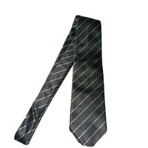 Armani Collezioni Silver Striped Silk Blend Men&#39;s Neck Tie - £54.53 GBP