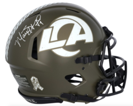 Matthew Stafford Autographed L.A. Rams STS Authentic Speed Helmet Fanatics - £497.81 GBP