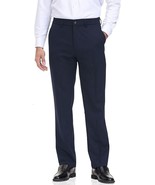 Soojun Men&#39;s Navy Blue Classic Fit Flex Waist Flat Front Dress Pant - 42... - $17.43