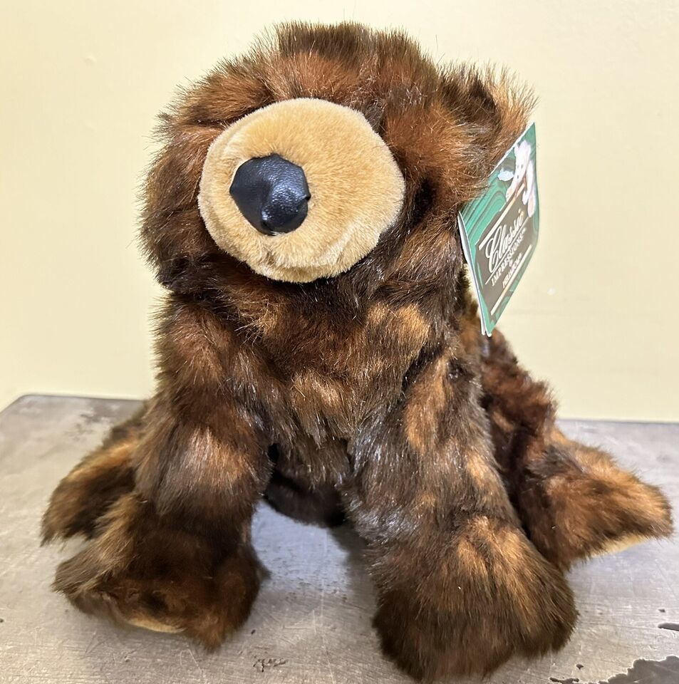 Primary image for KellyToy Grizzly Bear Classic Impressions Brown Shades Soft Toy 8.5in NWT