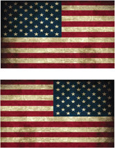 2 American Flag Sticker Decals - Mirrored - High Quality - Waterproof/Re... - £4.47 GBP