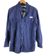 Magellan Vented Fishing Shirt Small Navy Blue Long Sleeve Angler Fit But... - $591.24 MXN