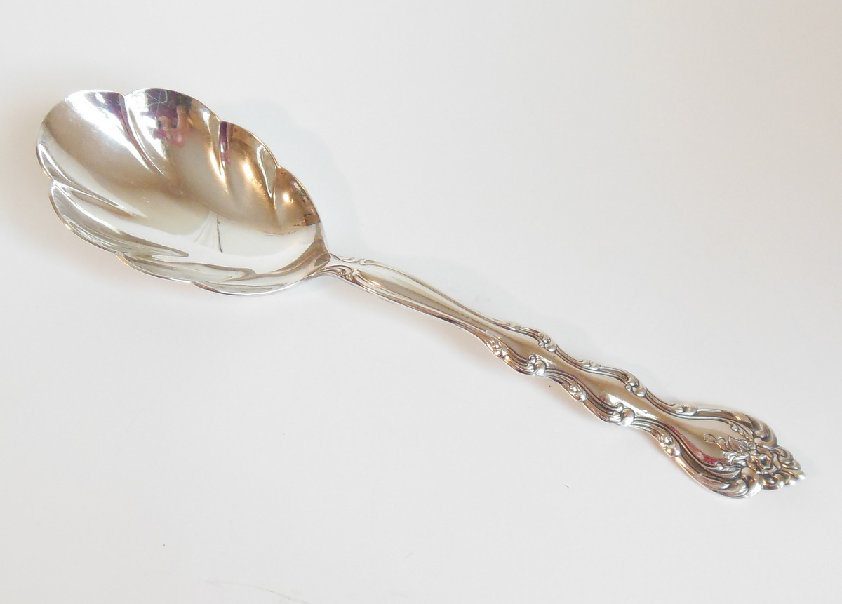 Vintage Ornate International Silver plate Silverplate Casserole Spoon Flatware - $9.95