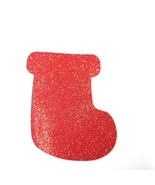 Greenbrier International Crafters Square 11 pc Red Stockings Glitter 4.5... - £3.04 GBP