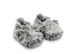 New Baby Carter's Just One Fuzzy Grey &White Bear Slippers for 3-6 Month Slip On - $9.99