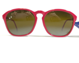 Vintage CEBE Gafas de Sol Rojo Rosa Redondo Monturas con Marrón Lentes 5... - $65.09
