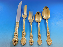 Violet Gold by Wallace Sterling Silver Flatware Set Service Dinner Size 61 pcs - £3,561.13 GBP