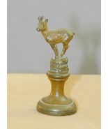 Antique Bronze Figural Horned Ram Wax Seal Stamp Sculpture Cold Paint - €256,25 EUR