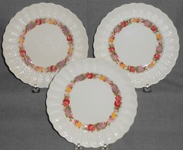 Set (3) Copeland Spode Rose Briar Pattern Salad Plates Made In England - £39.77 GBP