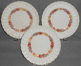 Set (3) Copeland Spode ROSE BRIAR PATTERN Salad Plates MADE IN ENGLAND - £38.65 GBP