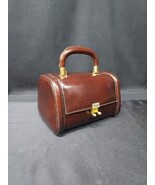 Mid Century Modern Vintage Macy&#39;s California Leather Structured Box Purs... - $559.30 MXN