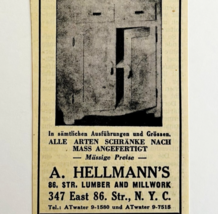 1945 WW2 German-USA Wood Mill Advertisement Hellmann&#39;s Lumber Millwork N... - €17,27 EUR