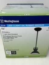 Oil Rubbed Bronze Pendant LED Light - Westinghouse 63082A Boswell - $24.70