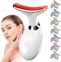 2025 New Face And Neck Massager Tool, 7 Colors Led Womens Skin Care, White - £34.77 GBP