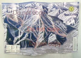 Sun Valley Idaho Ski Trail Map Fold Out Style Skiing Ephemera 1970s or 1980s - $25.00