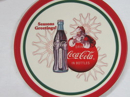 Coca-Cola 8&quot; Christmas Plate &quot;Seasons Greetings&quot; - FREE SHIPPING - $11.39