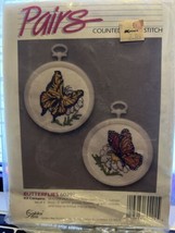 Golden Bee 60291 Pairs Counted Cross Stitch Butterflies Stitchery ornaments - $14.73