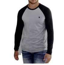 New Hurley Mens Lightweight Long Sleeve Shirt T-Shirt Tee Medium Grey/Black - $14.85