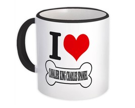 I Love Cavalier King Charles Spaniel : Gift Mug Pet Bone Cute Dog Mom Dog Dad - £12.78 GBP