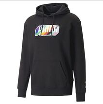 Puma S/M/L Happy Together Pride Pullover Hoodie Sweatshirt Black New Men - $47.49