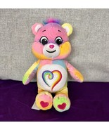 Care Bears Unlock The Magic Rainbow Heart Togetherness Plush Tie-Dye Bea... - £7.62 GBP