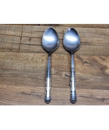 Oneida Northland Love Story Stainless Serving Spoons - 2 Piece Set - SHI... - £10.84 GBP
