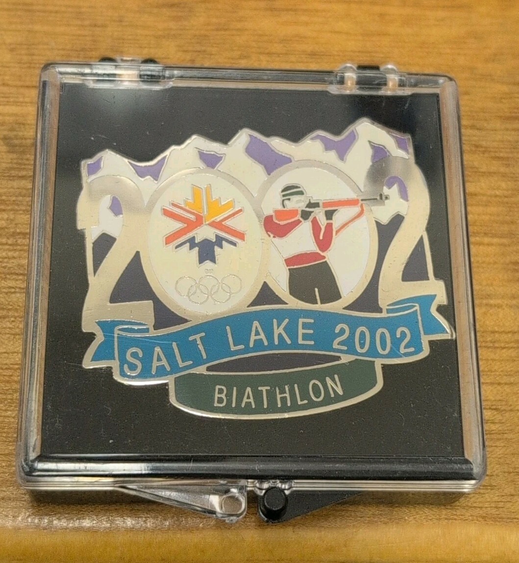 2002 Salt Lake Olympic Pin Biathlon Event LE 1756/5000 New Old Stock - $14.85