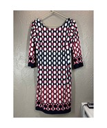 APT.9 Multicolor Shift Dress 3/4 Sleeve Geometric Print Scoop Neck Women... - $27.45