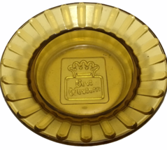 Best Western Motel Vintage Ashtray Advertising Souvenir Amber Glass 4.5&quot; Round - £27.96 GBP