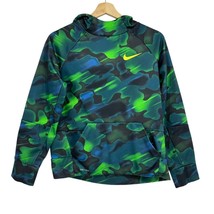 Nike camouflage training sweatshirt L 14/16 kids dri-fit therma hooded p... - $24.75