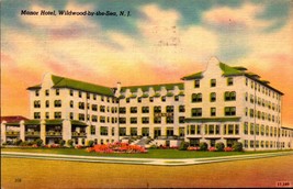 Vintage Linen Postcard -Manor Hotel Wildwood By The Sea New Jersey 1947 -BK29 - £4.67 GBP