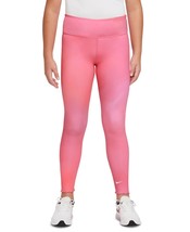 Nike Big Girls Dri-Fit One Printed Training Tights,Archaeo Pink/White,X-... - $25.20