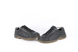 Vintage Dr Martens Mens 9 Grunge Goth Punk Chunky Leather Bowling Shoes Black - £95.21 GBP