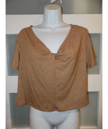 Shein Brown Colored SS Crop Top Size M Women&#39;s NWOT - £14.35 GBP