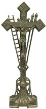 Antique Crucifix Cross Religious Spear and Ladder Metal - £125.07 GBP