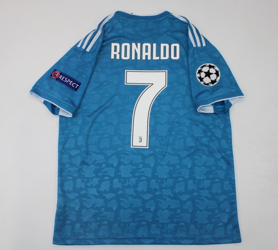 juventus jersey 2019 2020 shirt cristiano ronaldo blue short sleeve chamarra UCL