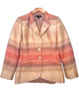 Lafayette 148 Jacket Women&#39;s Size 6 Southwestern Multicolor Horizontal S... - $23.70