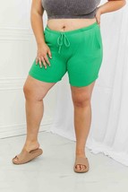 Blumin Apparel Too Good Full Size Ribbed Shorts in Green - £30.99 GBP