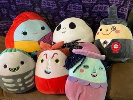 The Nightmare Before Christmas Squishmallow 6 Pc Set Jack Sally Mayor + 10-14&quot; - £222.36 GBP