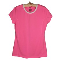 Danskin NOW Women Workout Shirt Top Size M Pink Short Sleeve Sport Active Gym - £15.71 GBP