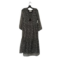 Lucky Brand long sleeve peasant tiered Midi Dress Size Medium New - $903.20 MXN