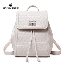 Latest Fashion Women&#39;s Backpack Diamond Plaid Simple Atmosphere Solid Drawstring - £77.80 GBP