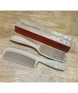 Avon Vtg Natural Performance Detangling Comb And Brush Set Tan 1982 NOS - $1,289.03 MXN