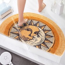 Creative semi-Circular Area Carpet Anti-Slip Super Absorbent Carpet,sun and moon - £35.96 GBP