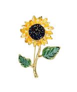 Vintage Sunflower Pin Lapel Collar Pin Corsage Brooch Women Men Jewelry ... - £9.58 GBP