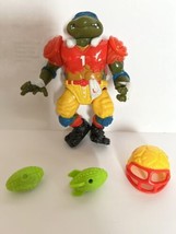 Vtg 91 TMNT  T.D. Tossin Leonardo Teenage Mutant Ninja Turtles w accessory - £14.99 GBP