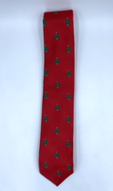 Robert Talbott Christmas Tie Red Trees Hand Sewn Necktie Culwell &amp; Sons USA - $12.59